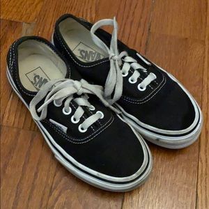 Black Authentic Kids VANS size 1